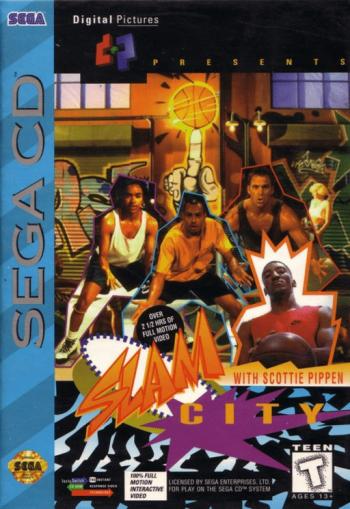 Cover Slam City with Scottie Pippen for Sega CD